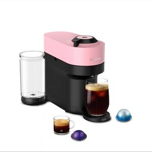 Nespresso Vertuo Pop+ Coffee Maker in Pink and Black